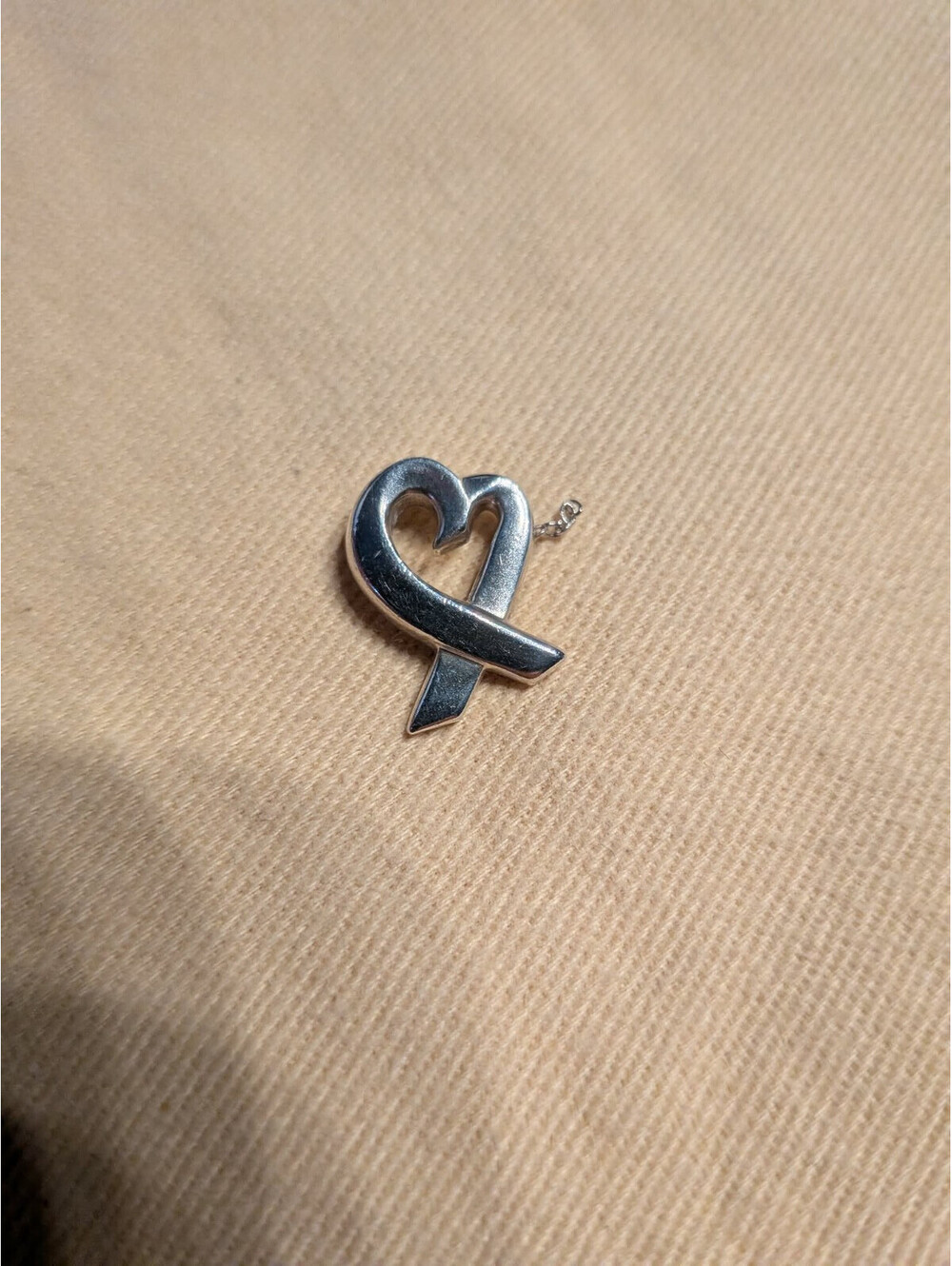 Tiffany & Co Loving Heart Charm Necklace Pendant Charm Silver 925 Paloma Picasso